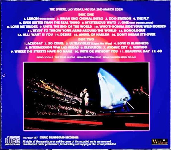 U2/NV,USA 3.2.2024 Complete Soundboard Remix Edition - Image 2