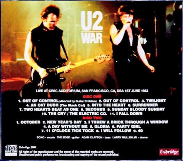 U2 /CA,USA 06.01.1983 - Image 2