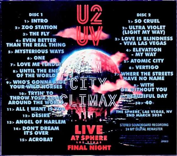 U2/NV,USA 3.2.2024 Complete soundboard Edition - Image 2