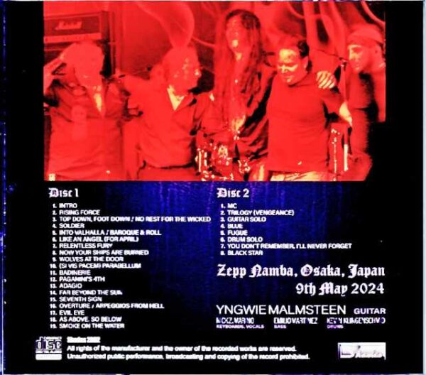Yngwie Malmsteen/Osaka,Japan 2024 Complete - Image 2