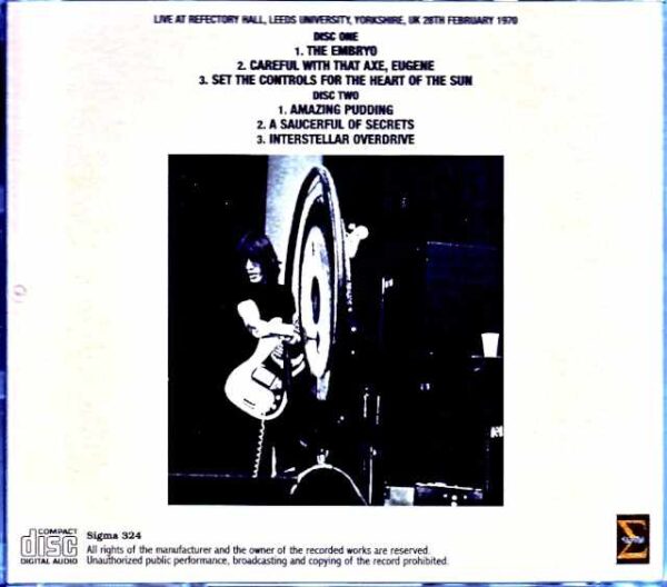 Pink Floyd /Yorkshire,UK 2.28.1970 Upgrade - Image 2