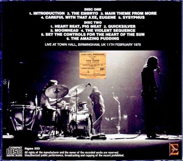 Pink Floyd /Birmingham,UK 2.11.1970 Upgrade - Image 2