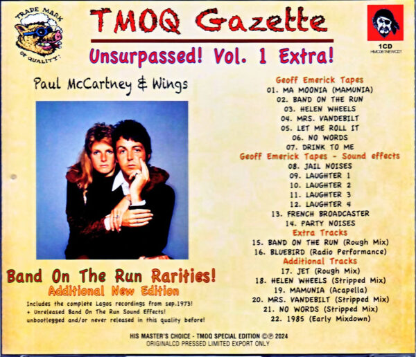 Paul McCartney Wings/Band on the Run Rarities Additional New Edition - Image 2