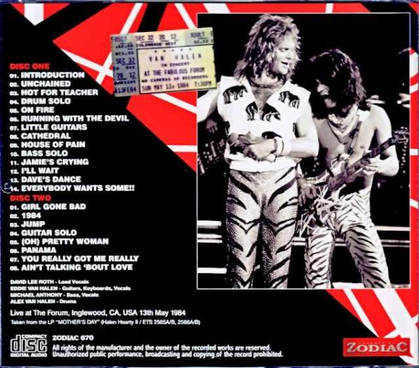 Van Halen/CA,USA 5.13.1984 Complete - Image 2