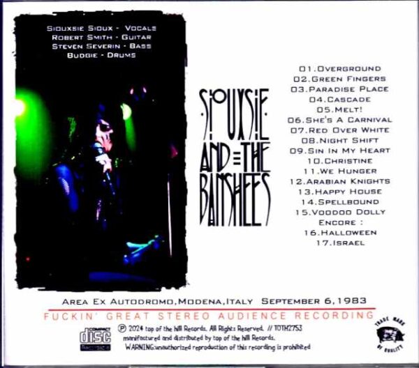 Siouxsie and the Banshees/Italy 1983 Complete - Image 2