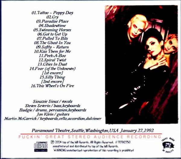 Siouxsie and the Banshees/WA,USA 1992 Complete - Image 2