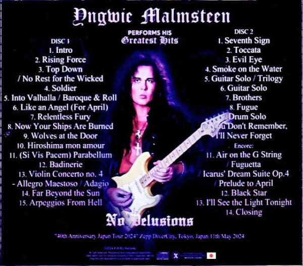 Yngwie Malmsteen/Tokyo,Japan 2024 Complete IEM Matrix Edition & more - Image 2