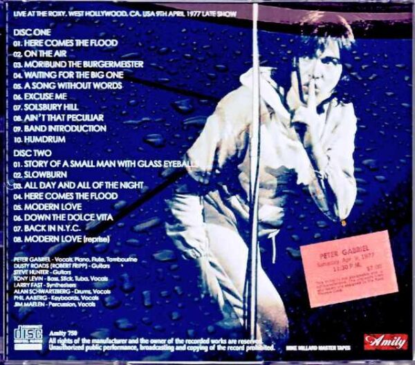 Peter Gabriel/CA,USA 04.09.1977 Late Show - Image 2
