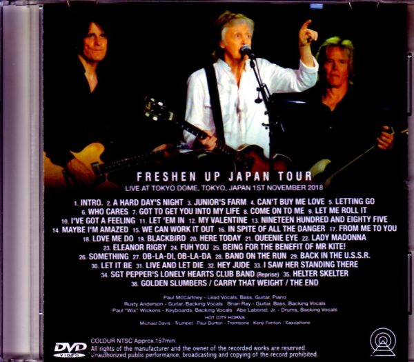Paul McCartney/Tokyo,Japan 11.1.2018 Synced with excellent CD sound - Image 2