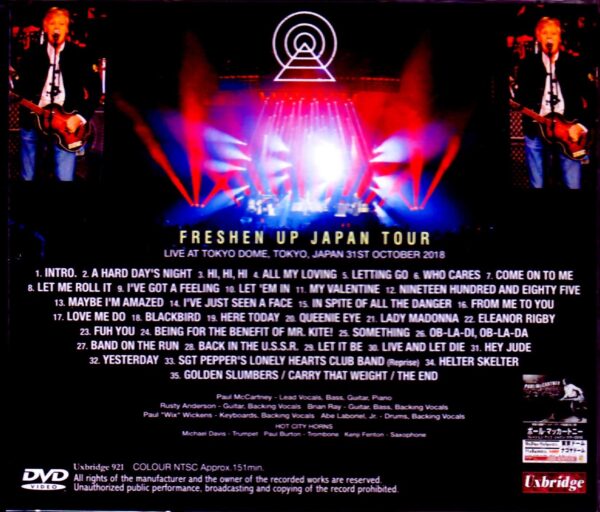 Paul McCartney/Tokyo,Japan 10.31.2018 Another Seat Shot Ver. - Image 2