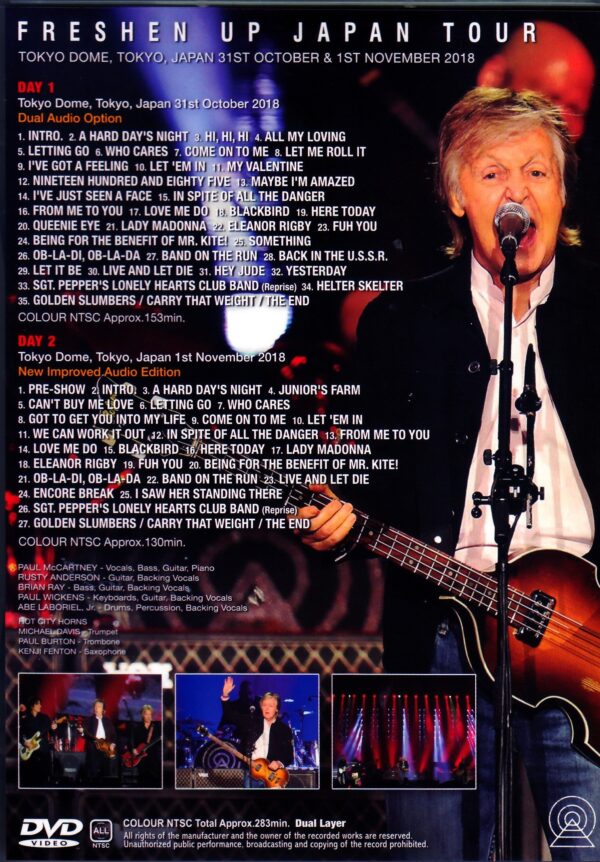 Paul McCartney/Tokyo,Japan 10.31 & 11.1.2018 2 Sounds Dual Layer Ver. - Image 2