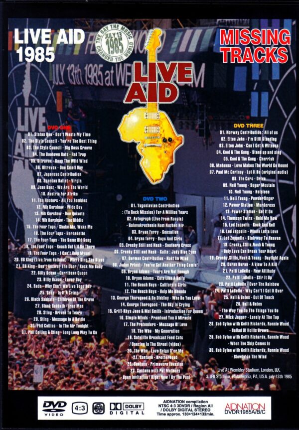 Various Artists Status Quo,Hall & Oates,Neil Young,Sting,Santana/London,UK & PA,USA 1985 Missing Tracks - Image 2