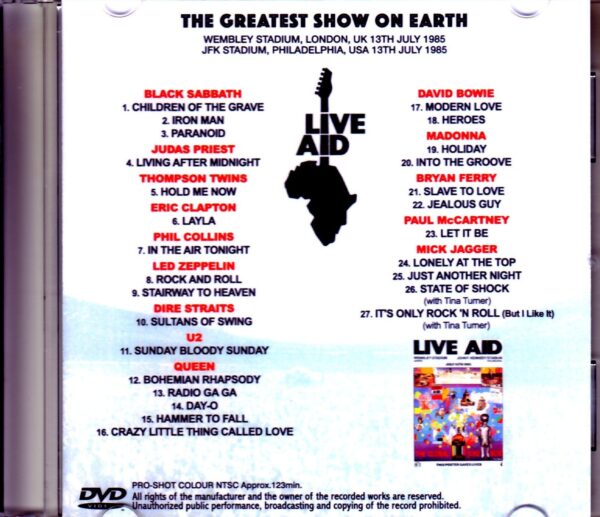 Various Artists Eric Clapton,Queen,Paul McCartney,Led Zeppelin/PA,USA 1985 Japan Broadcast Ver. - Image 2
