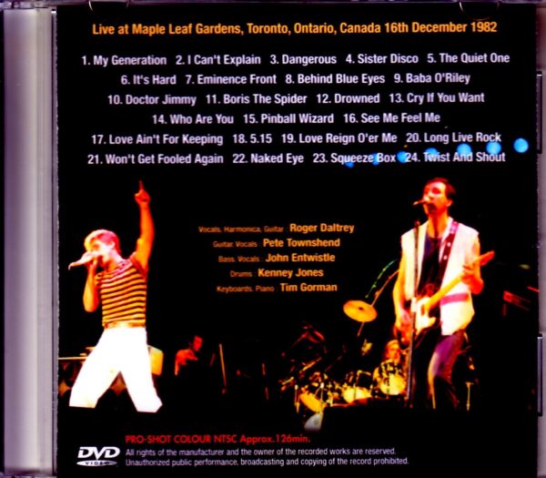The Who/Canada 12.16.1982 - Image 2