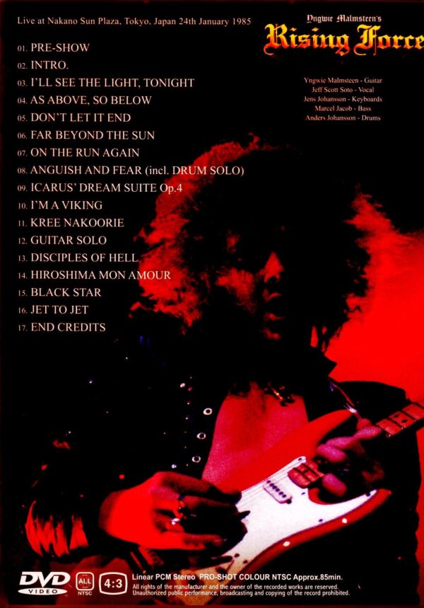 Yngwie Malmsteen,Rising Force/Tokyo,Japan 1985 Another Angle Shot Ver. - Image 2