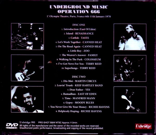 Various Artists Renaissance,Colosseum,Family,Yes,Moody Blues/France 1970 - Image 2