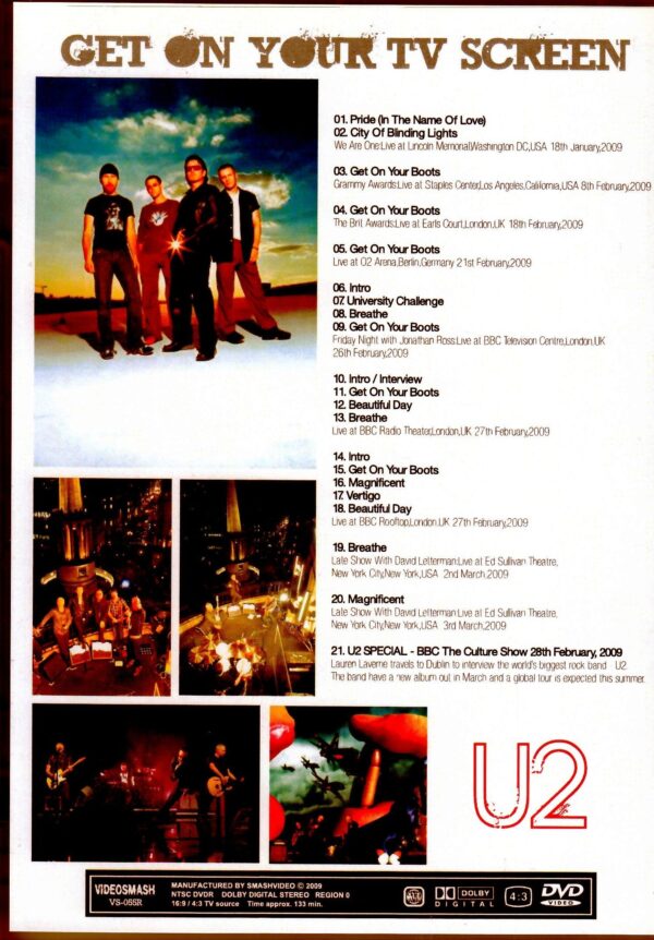 U2/BBC and TV Show 2009 - Image 2