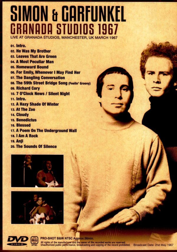Simon & Garfunkel/UK 1967 TV Broadcast - Image 2
