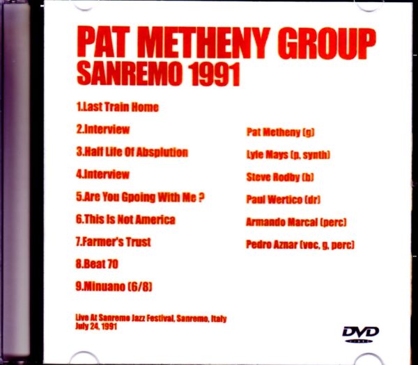 Pat Metheny Group/Italy 1991 - Image 2