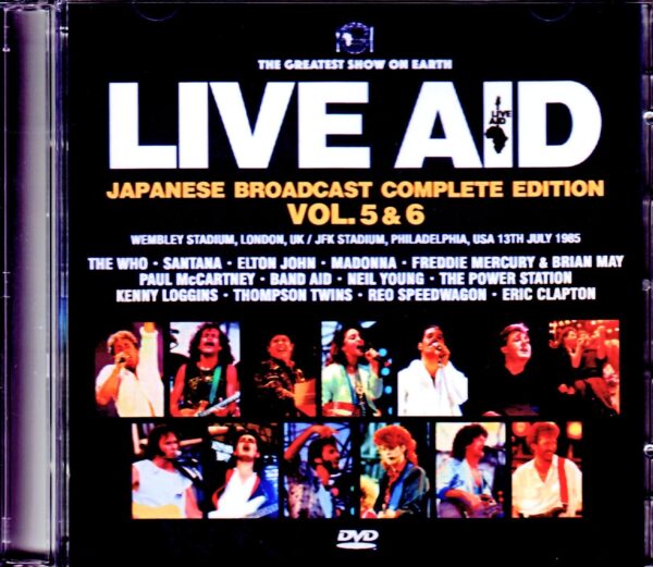 Various Artists Paul McCartney,Elton John,Madonna,Eric Clapton,Santana/London,UK & PA,USA 1985 Japanese Broadcast Complete Vol.5 & 6