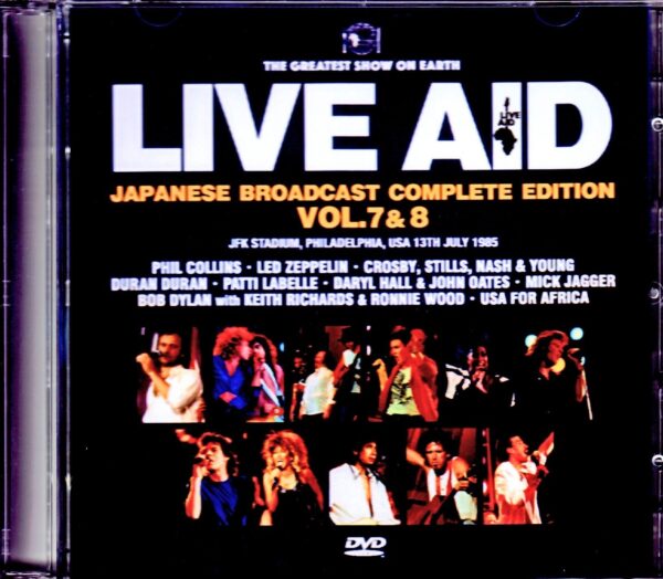 Various Artists Hall & Oates,Duran Duran,USA for Africa,Phil Collins/London,UK & PA,USA 1985 Japanese Broadcast Complete Vol.7 & 8