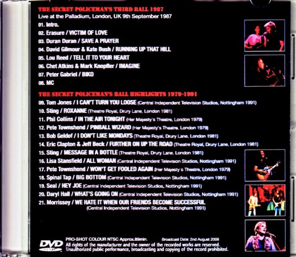 Various Artists Duran Duran,Kate Bush,Sting,Eric Clapton,Morrissey/London,UK 1987 Japanese Broadcast Ver. - Image 2