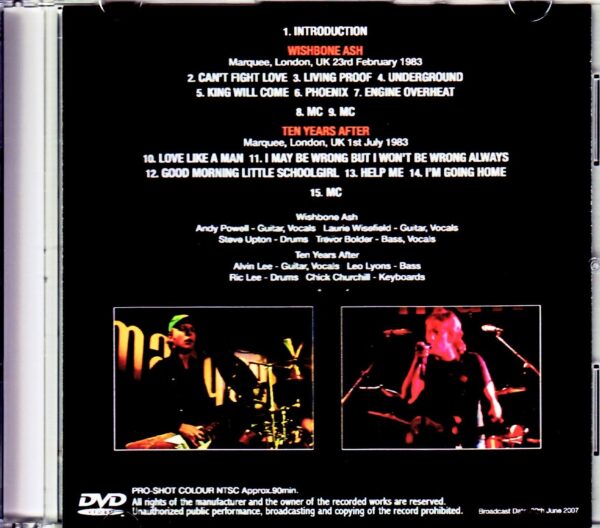 Wishbone Ash,Ten Years After/London,UK 1983 Japanese Broadcast Ver. - Image 2
