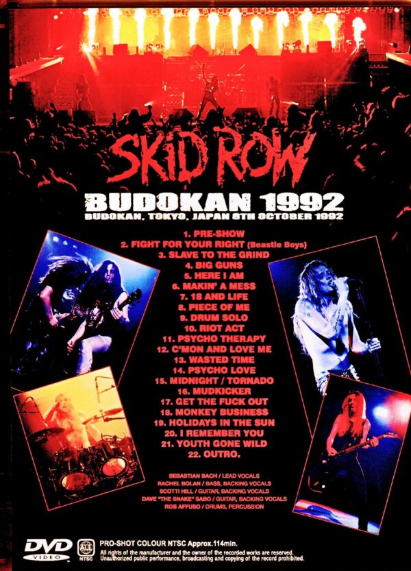 Skid Row/Tokyo,Japan 10.8.1992 - Image 2
