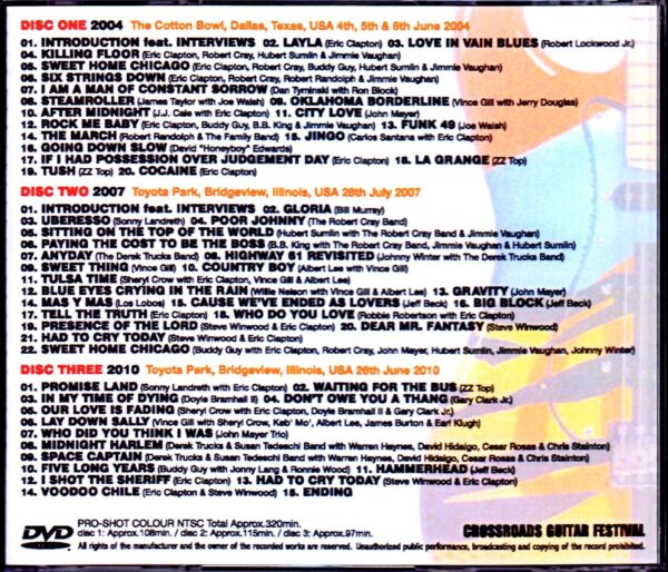 Various Artists Eric Clapton,John Mayer,Robert Cray,Sheryl Crow,Jeff Beck/Crossroads Guitar Festival Collection 2004-2010 Japanese Broadcast - Image 2