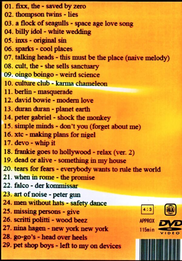 Various Artists Billy Idol,inxs,Berlin,Simple Minds,Falco,Pet Shop Bpys,XTC,Nina Hagen/1980's New Wave Hits Vol.1 - Image 2