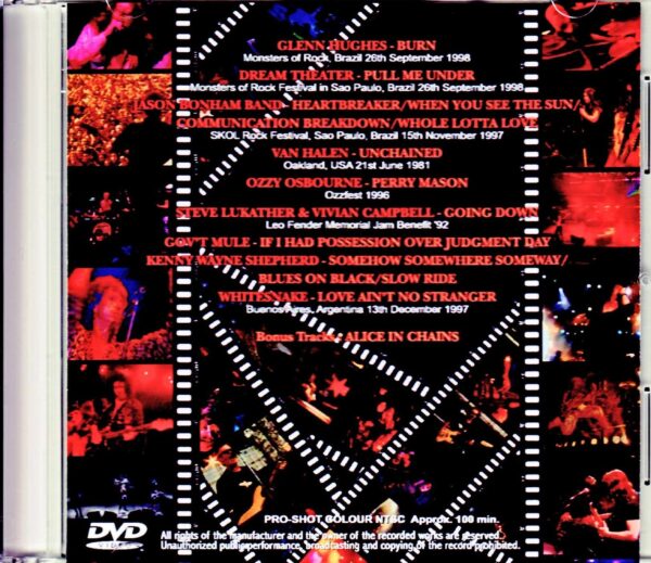 Various Artists Whitesnake,Ozzy Osbourne,Alice in Chains,Kenny Wayne Shepherd/South America Live Compilation 1990's - Image 2