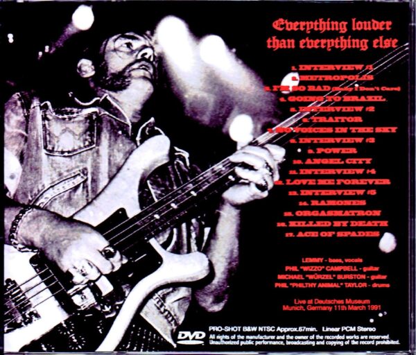 Motorhead/Germany 1991 Japanese Laser Disc Version - Image 2