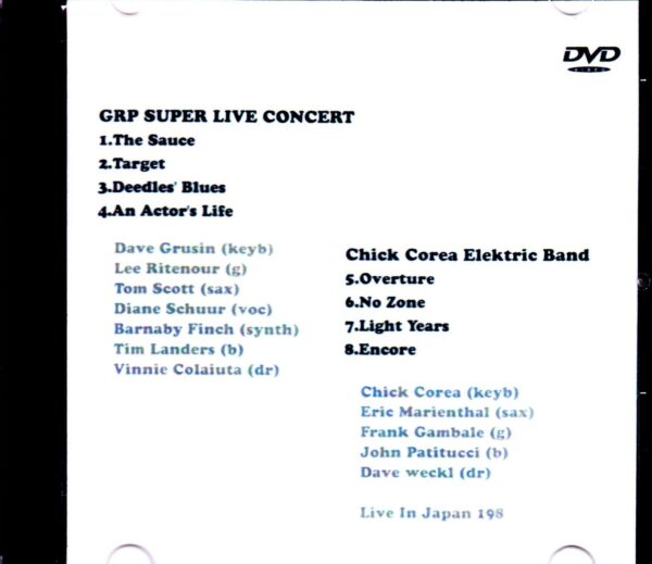 Various Artists Dave Grusin, Lee Ritenour, Chick Corea, Tom Scott, Frank Gambale/Tokyo, Japan 1987 - Image 2
