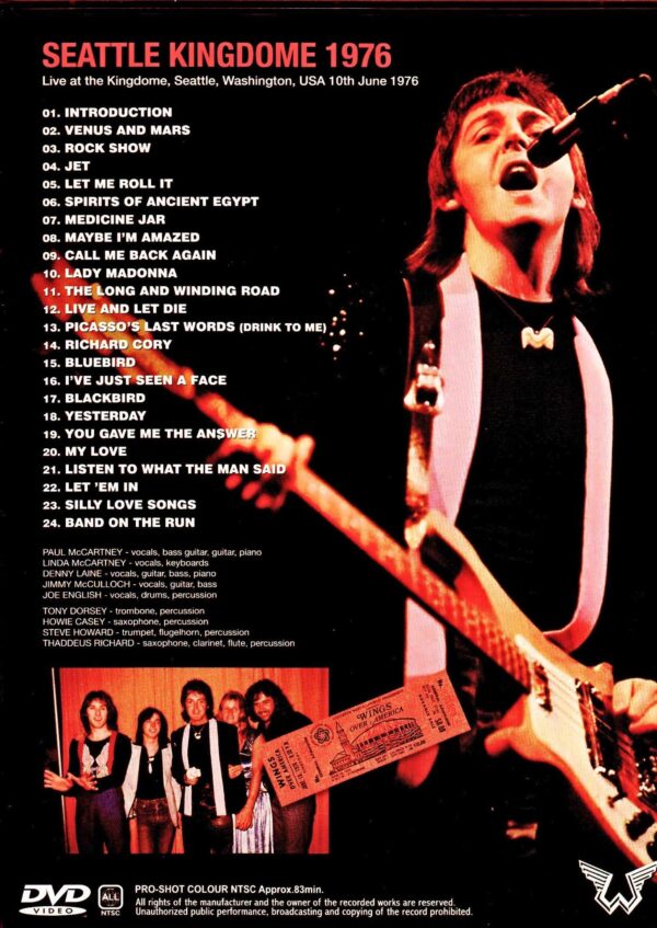 Paul McCartney,Wings/WA,USA 1976 Upgrade - Image 2