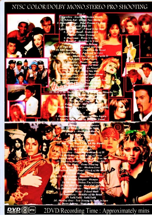 Various Artists David Bowie,Van Halen,Hall & Oates,Genesis,Bon Jovi,Robert Palmer/80's Video Collection Vol.3 & 4 - Image 2