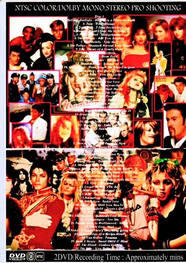 Various Artists Michael Jackson,Rolling Stones,Bryan Adams,ABC,Men at Work/80's Video Collection Vol.5 & 6 - Image 2
