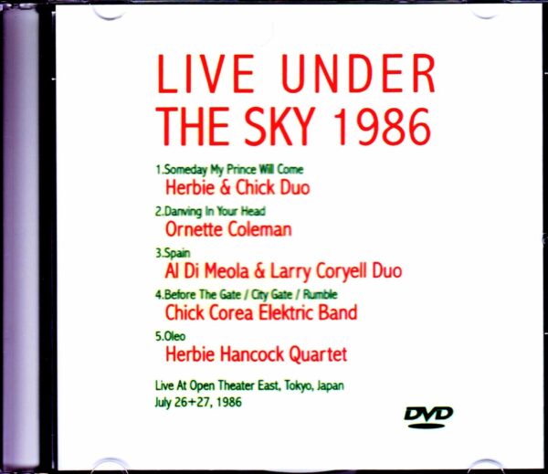 Various Artists Herbie Hancock,Chick Corea,Ornette Coleman,Al Di Meola,Larry Coryell/Tokyo,Japan 1986 - Image 2