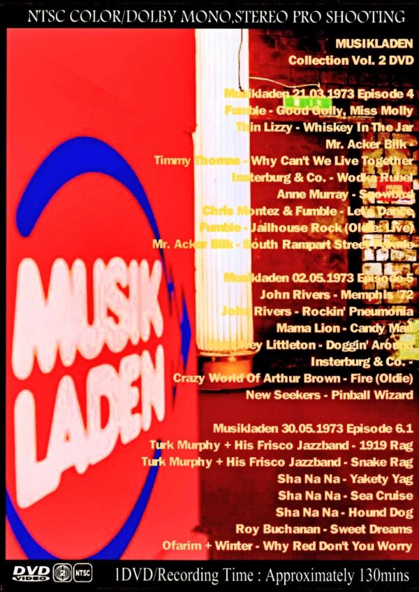 Various Artists Roy Buchanan,Sha Na Na,John Rivers,Thin Lizzy,New Seekers/Musik Laden Video Collection Vol.2 - Image 2