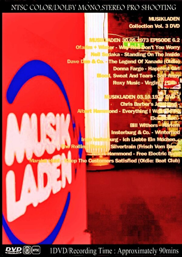 Various Artists Rolling Stones,Bill Withers,Albert Hammond,Roxy Music/Musik Laden Video Collection Vol.3 - Image 2