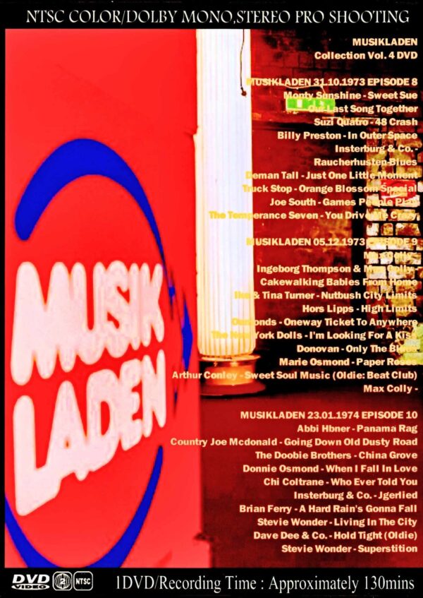Various Artists Stevie Wonder, Suzi Quatro, Doobie Brothers, Donovan, Billy Preston/Musik Laden Video Collection Vol.4 - Image 2