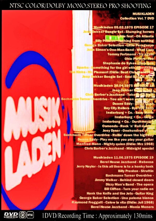 Various Artists Kinks,George Baker Selection,Ohio Players,Billy Preston/Musik Laden Video Collection Vol.7 - Image 2
