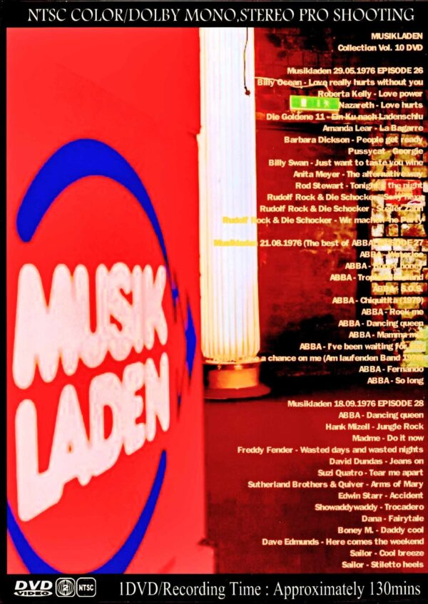 Various Artists ABBA,Nazareth,Rod Stewart,Boney M,Suzi Quatro,Billy Ocean/Musik Laden Video Collection Vol.10 - Image 2