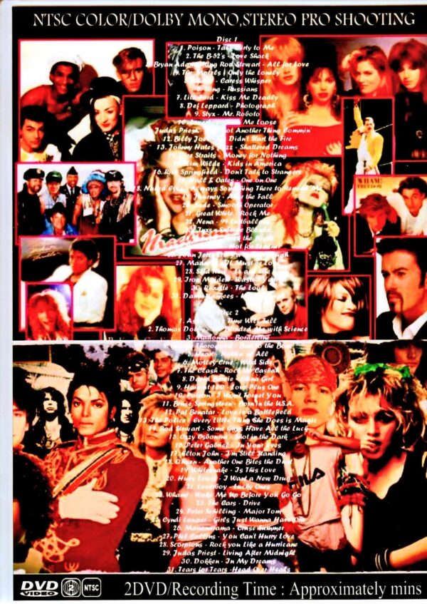 Various Artists Hall & Oates,Elton John,Poison,Iron Maiden,Asia,Wham!,Madonna/80's Video Collection Vol.9 & 10 - Image 2