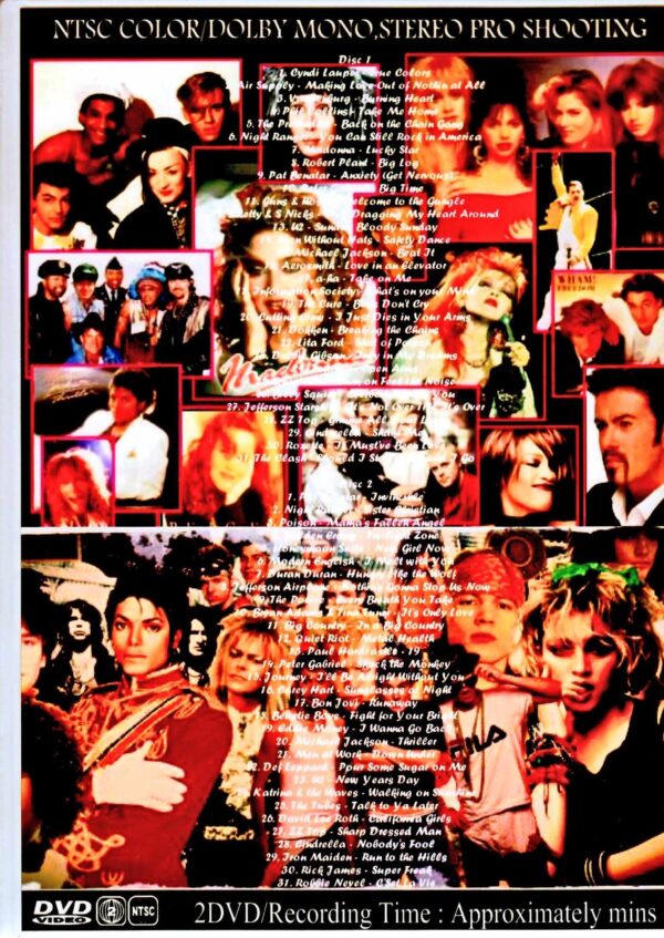 Various Artists Michael Jackson,Rick James,Bon Jovi,Big Country,Night Ranger,Cyndi Lauper/80's Video Collection Vol.11 & 12 - Image 2