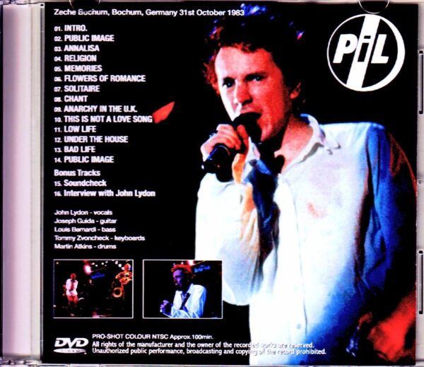P.I.L. Public Image Limited/Germany 1983 - Image 2
