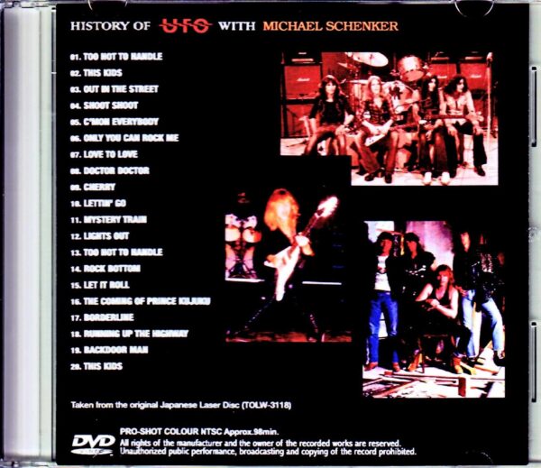 UFO,Michael Schenker/History of UFO History of UFO Japanese LD Edition - Image 2
