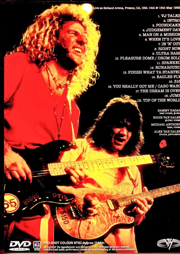 Van Halen/CA,USA 1992 2 Days Japanese Broadcast Edition - Image 2