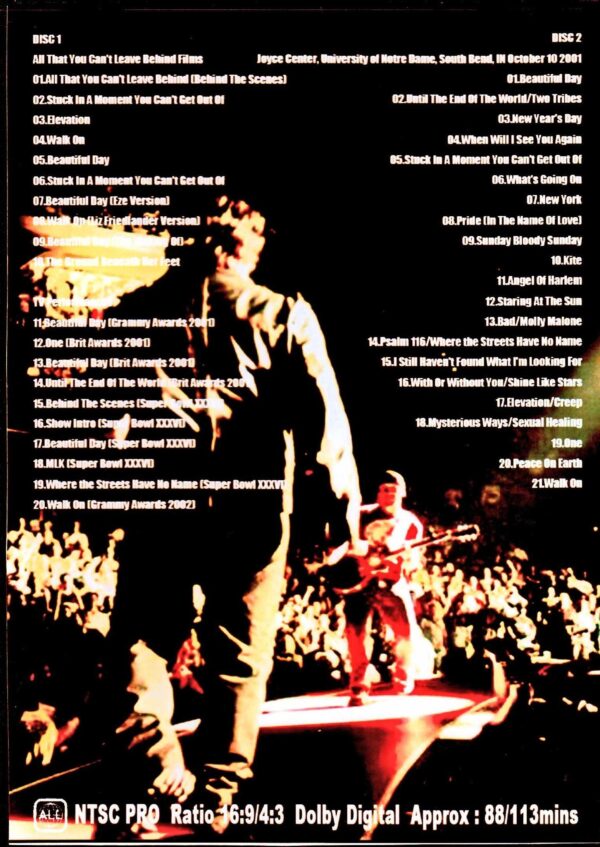 U2/Elevation Tour 2001 video collection etc. - Image 2