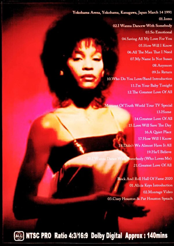 Whitney Houston/Hall of Fame Commemorative Video Collection Yokohama Performance 1991 etc. - Image 2