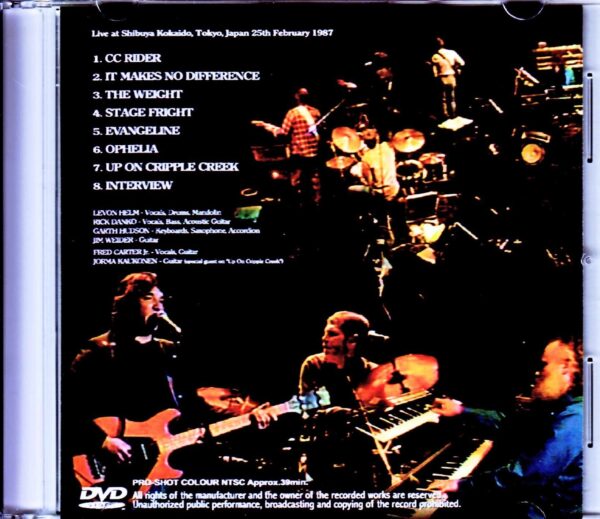 The Band/Tokyo,Japan 2.25.1987 - Image 2